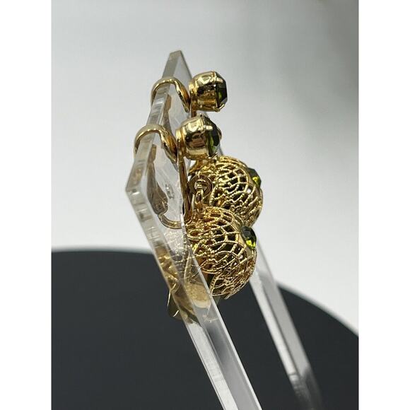 D&E Juliana Sarah Coventry Vintage Touch of Elegance Book Clip Earrings Green - Picture 9 of 16